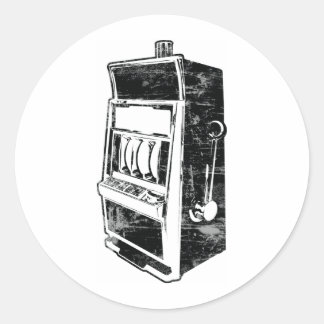 Antike Spielautomaten Runder Aufkleber