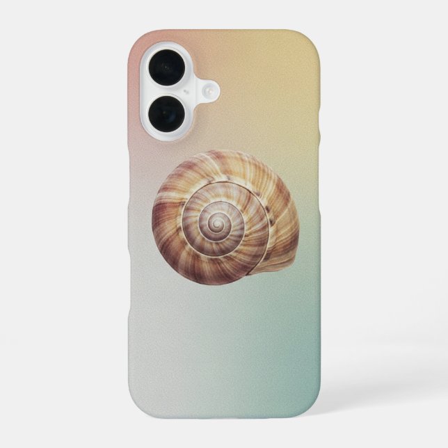 Antike Spiral-Meeresschnecke iPhone 16 Hülle (Rückseite)