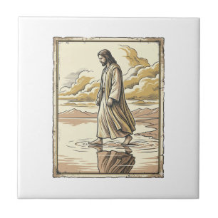 Antike spirituelle Wasserwanderungsgravur Fliese