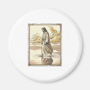 Antike spirituelle Wasserwanderungsgravur Magnet