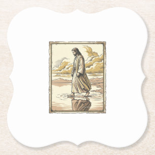 Antike spirituelle Wasserwanderungsgravur Untersetzer