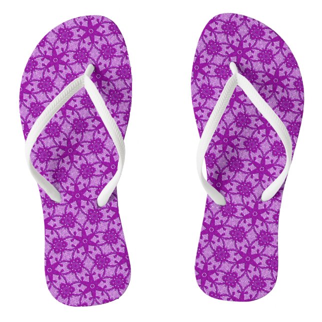 Antike Spitze - Amethyst lila Flip Flops (Fußbett)