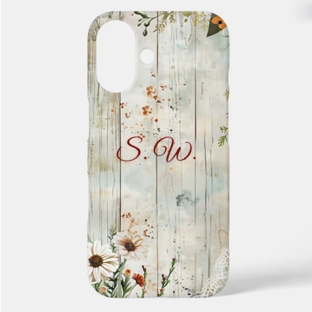 Antike Spitze & Gänseblümchen Rustikale iPhone-Hül Case-Mate iPhone Hülle (Von Creator hochgeladen)