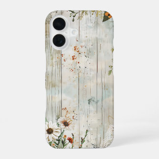 Antike Spitze & Gänseblümchen Rustikale iPhone-Hül iPhone 16 Hülle