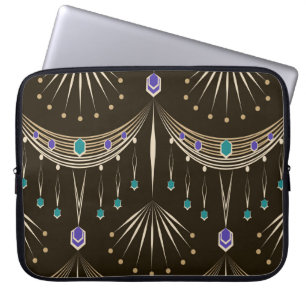 Antike Spitze, geometrisches nahtloses Muster. Laptopschutzhülle