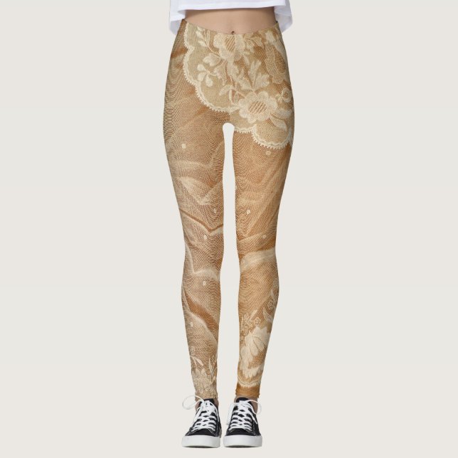 Antike Spitze Leggings (Vorderseite)