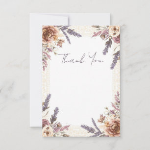 Antike Spitze und gepresste Botanik-Dankeskarten Dankeskarte