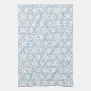 Antike Spitze - weiß und blau Handtuch