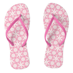 Antike Spitze - weiß und rosarot Flip Flops