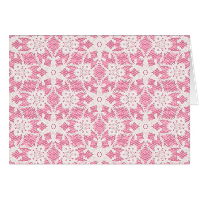 Antike Spitze - weiß und Rose pink (Vorderseite (Horizontal))