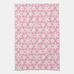 Antike Spitze - weiß und Rose pink Geschirrtuch