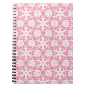 Antike Spitze - weiß und Rose pink Notizblock