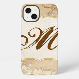 Antike Spitzen-Schmuck viktorianische Monogramm-IP iPhone Hülle