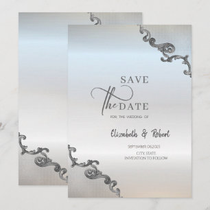 Antike Spitzenbordüre Silberhochzeit Save The Date