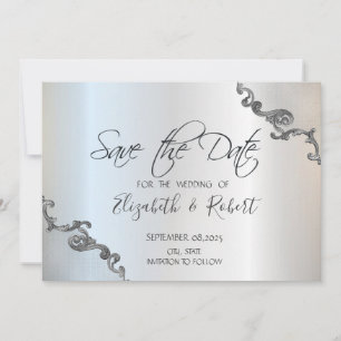 Antike Spitzenbordüre Silberhochzeit Termin vormer Save The Date