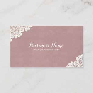 Antike Spitzenecke Elegant Dusty Rose Visitenkarte