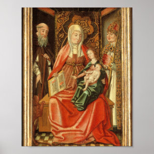 Antike St. Anne und Jungfrau Maria Poster