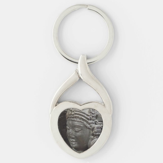 Antike Statue Herz Keychain Schlüsselanhänger (Vorderseite)