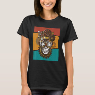 Antike Steampunk-Ausrüstung Mechanischer Kopf T-Shirt