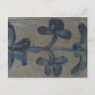 Antike Steinzeug-Dekoration Postkarte