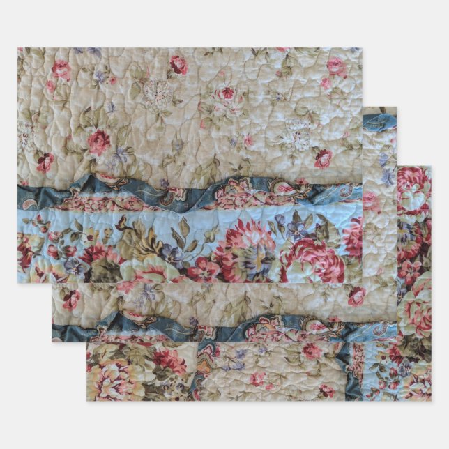Antike Steppdecke Geschenkpapier Set (Set)