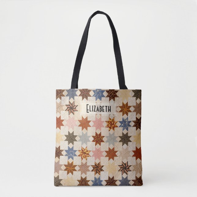 Antike Steppdecke | LeMoyne Stern Patchwork-Muster (Vorderseite)
