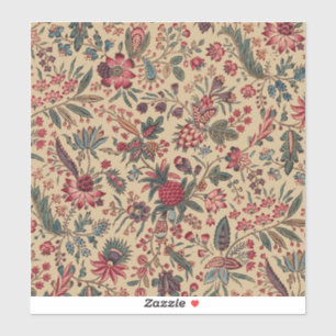 Antike Stickerei Blumenmöbelstoff Aufkleber