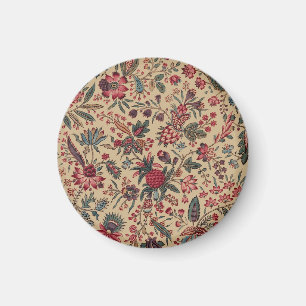 Antike Stickerei Blumenmuster Möbelstoff Magnet
