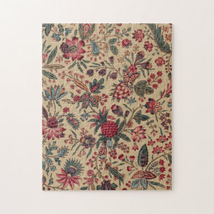 Antike Stickerei Florale Möbelstoff-Vintage Puzzle