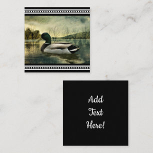 Antike Stockente verwitterte Postkarte