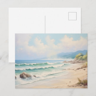 Antike Strandpostkarte Postkarte