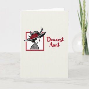 Antike Tante-Porträtkarte Karte
