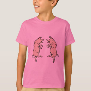 Antike Tanzschweine: Whimsical Vintag Piggy Jig T-Shirt
