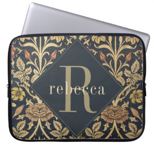 Antike Tapete William Morris Monogramm Laptopschutzhülle