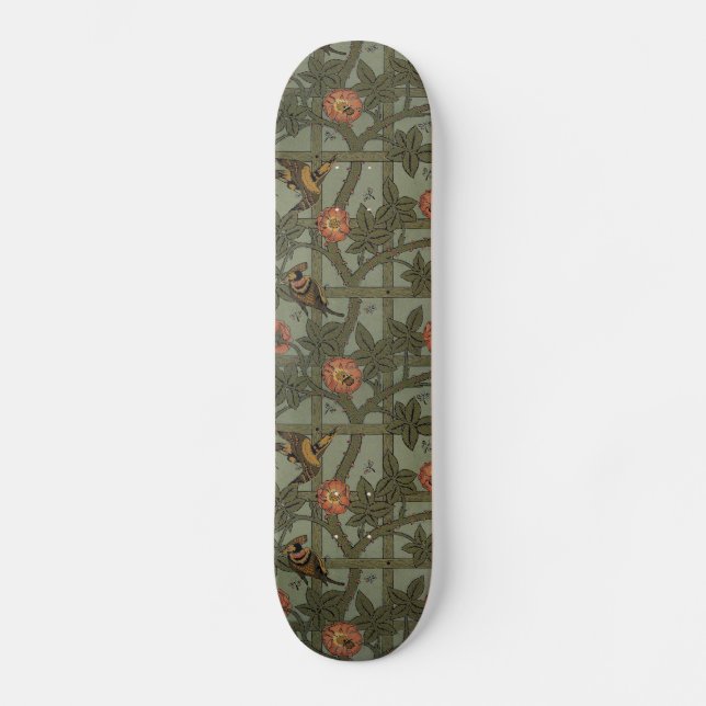 Antike Tapete William Morris Skateboard (Vorderseite)