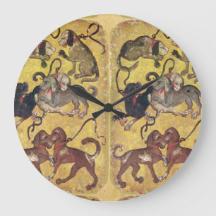 Antike Tarots /German Gerichts-Karten sieben der Große Wanduhr