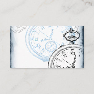 Antike Taschenuhr-Uhr-Collage-Zeitmaschine Visitenkarte