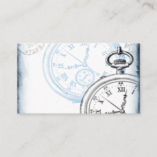 Antike Taschenuhr-Uhr-Collage-Zeitmaschine Visitenkarte