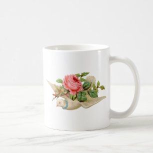 Antike Taube und Rose Tasse