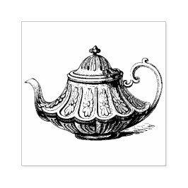 Antike Teapot-Illustration Gummistempel