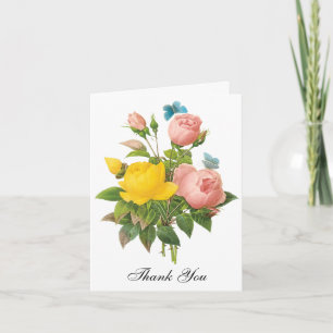 Antike Teerosen von Redoute, Hochzeit Danke