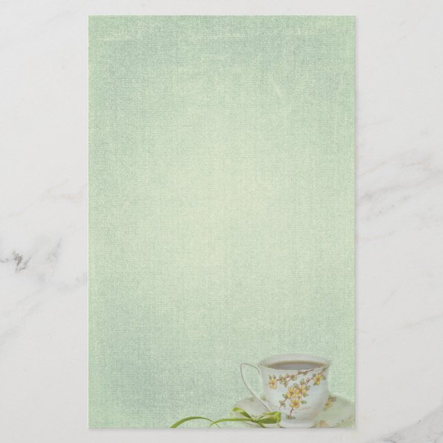 antike Teetasse Briefpapier (Vorderseite)