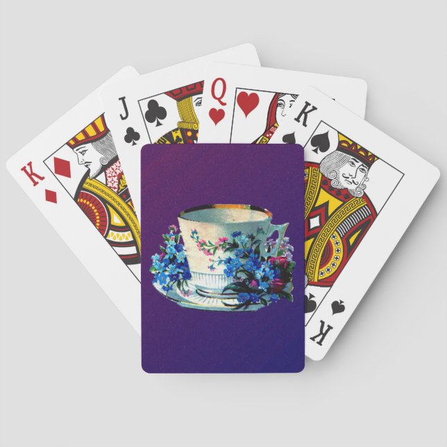 Antike Teetasse Spielkarten (Rückseite)