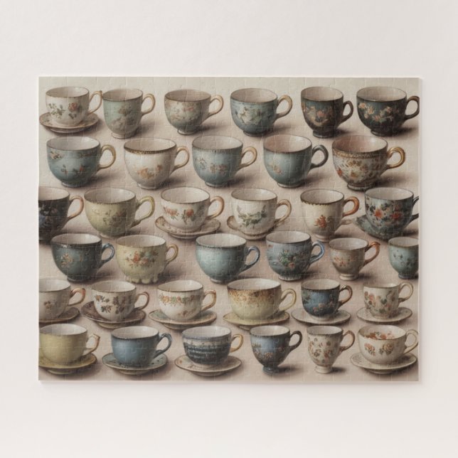 Antike Teetassen Puzzle (Horizontal)