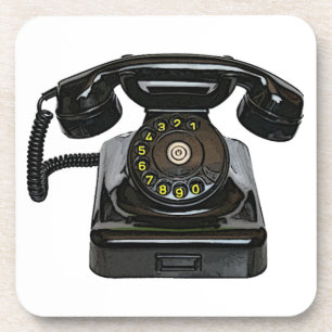 Antike Telefon-Korkuntersetzer Getränkeuntersetzer