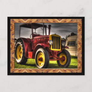 Antike Traktor-Postkarte Postkarte