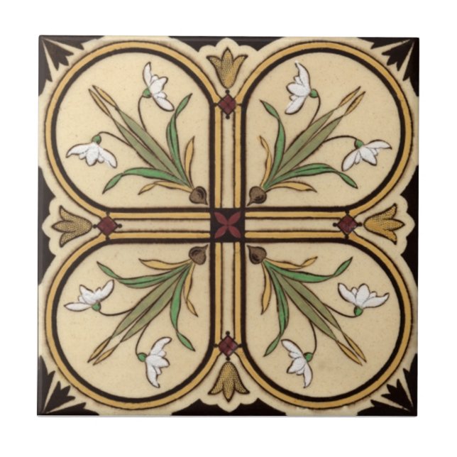 Antike Transferware der Wiedergabe-VT0001 Fliese (Vorderseite)