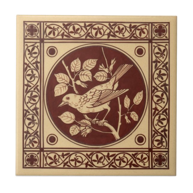 Antike Transferware der Wiedergabe-VT0006 Fliese (Vorderseite)