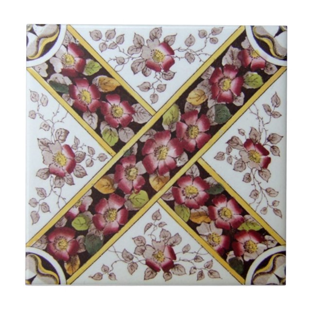 Antike Transferware der Wiedergabe-VT0016 Fliese (Vorderseite)