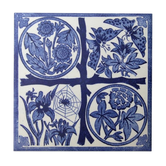 Antike Transferware der Wiedergabe-VT0028 Fliese (Vorderseite)